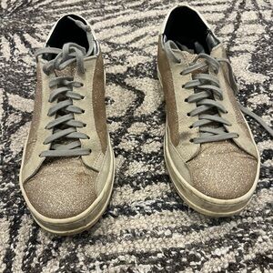 P448 Women's Sneakers in Pink Glitter Size 38